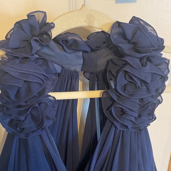 Navy Blue Bridesmaids Dress - Picture 3 of 5